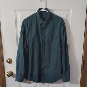 George Men's Teal Casual Button-Down Shirt